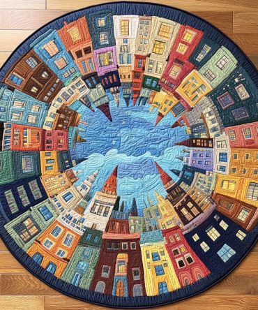 Rainbow Hamlet Quilted Round Mat