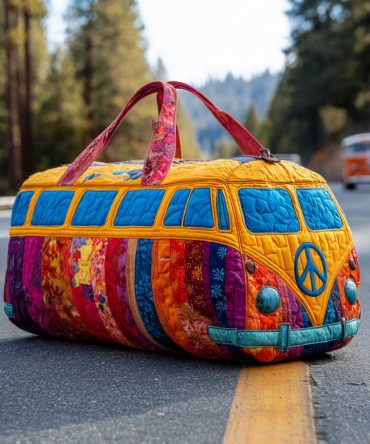 Rainbow Ride Quilted Duffle Bag — Colorful Quilted Weekender & Carry-On Travel Bag for Gym, Overnight, Pride-Ready Style