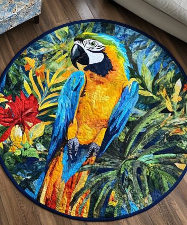 Rainbow Wings Quilted Round Mat