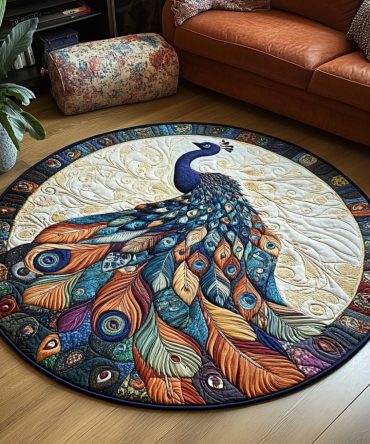 Regal Radiance Quilted Round Mat