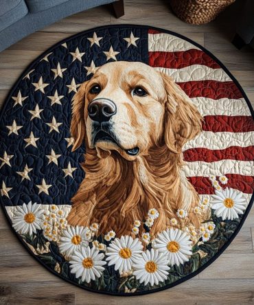 Retriever Pride Quilted Round Mat