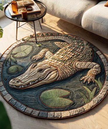 River Sentinel Quilted Round Mat