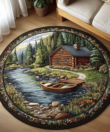 Riverside Hideaway Quilted Round Mat