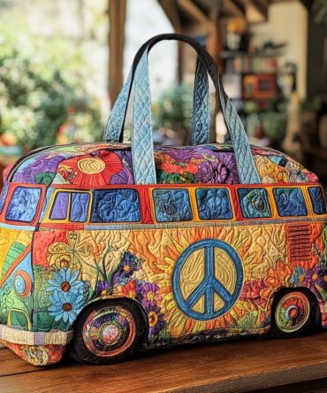 Road Rhythm Quilted Duffle Bag - Stylish Travel Companion for Music Lovers