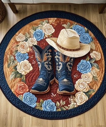 Rodeo Bloom Quilted Round Mat