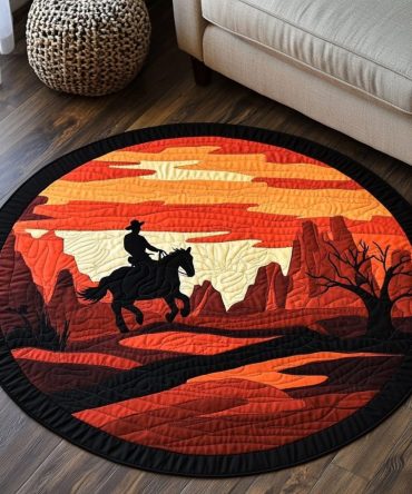 Rodeo Spirit Quilted Round Mat