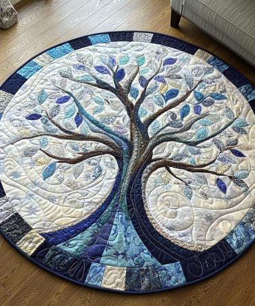 Rooted Wisdom Quilted Round Mat