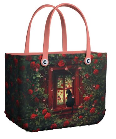 Enchanting Black Cat & Roses Tote Bag – Stylish, Durable, Perfect For Everyday Use