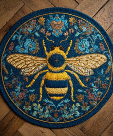 Royal Bee Quilted Round Mat