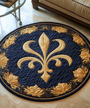 Royal Elegance Quilted Round Mat