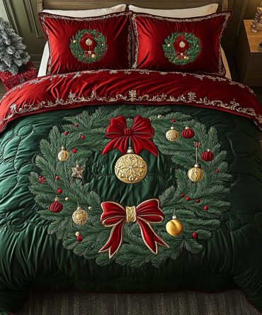 Royal Holiday Charm 3-Piece Quilted Bedding Set