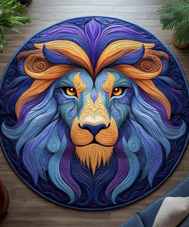 Royal Leo Round Quilted Round Mat