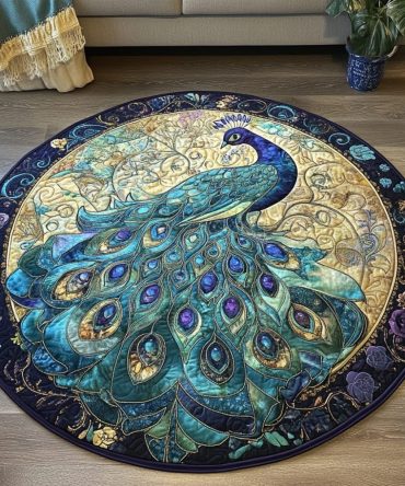 Royal Plumage Quilted Round Mat