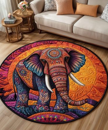 Royal Stomp Quilted Round Mat