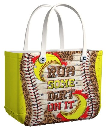 Softball Tote Bag - 'Rub Some Dirt On It' Design, Durable & Stylish Sports Accessory