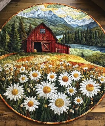 Rustic Charm Quilted Round Mat