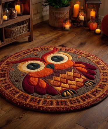 Rustic Eyes Quilted Round Mat