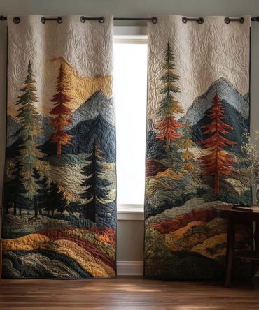 Rustic Peak Quilted Curtains