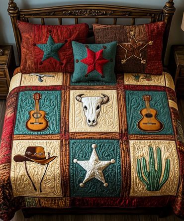 Rustic Stars 3-Piece Quilted Bedding Set