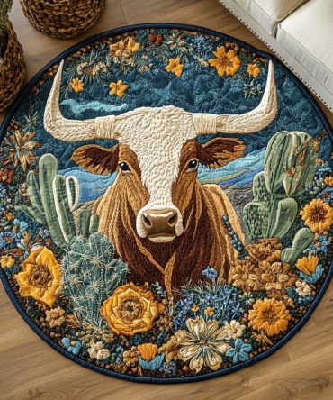 Rustic Trail Quilted Round Mat