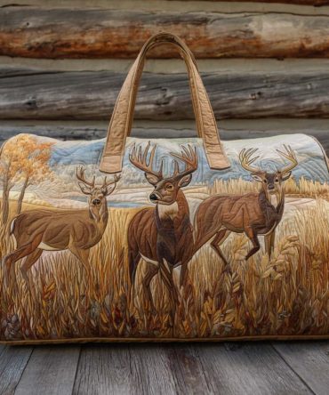 Rustic Woods Quilted Duffle Bag - Stylish Travel Companion for Adventurers and Nature Lovers