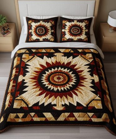 Sacred Circle 3-Piece Quilted Bedding Set