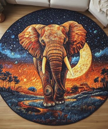 Sacred Trunk Quilted Round Mat