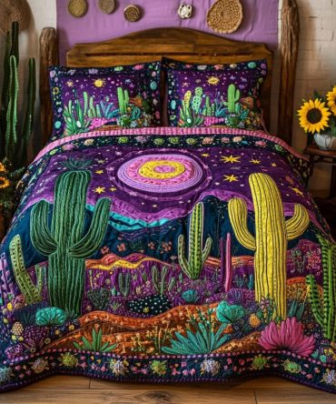 Saguaro Glow 3-Piece Quilted Bedding Set