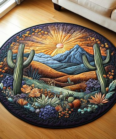 Saguaro Sunset Quilted Round Mat