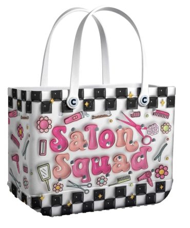 Bucket Tote Bag, Limited Edition Bogg Bag, Beach Bag Salon Squad