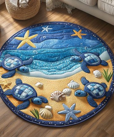 Sandy Shore Explorers Quilted Round Mat