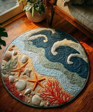Sandy Shore Quilted Round Mat