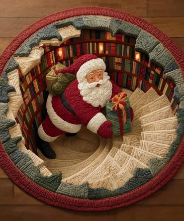 Santa Dream Quilted Round Mat
