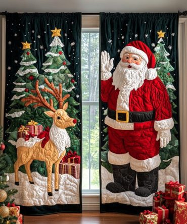 Santa Harmony Quilted Curtains