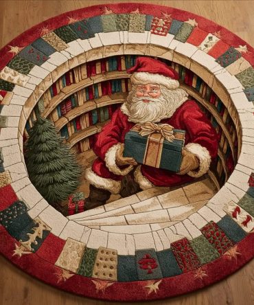 Santa Magic Quilted Round Mat