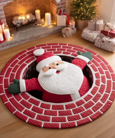 Santa Magic Quilted Round Mat
