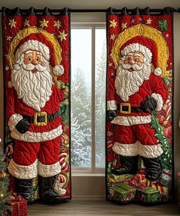 Santa Moment Quilted Curtains