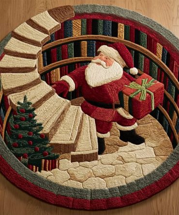 Santa Spirit Quilted Round Mat