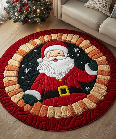 Santa Spirit Quilted Round Mat