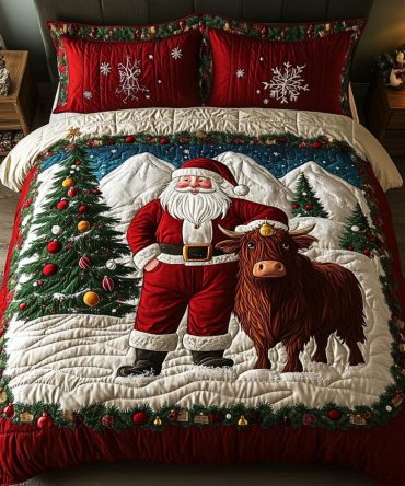 Santa Wish 3-Piece Quilted Bedding Set
