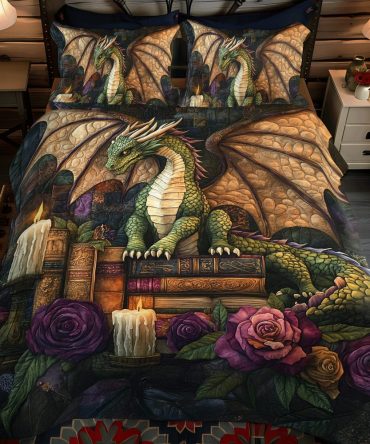 Scaled Sovereign 3-Piece Quilted Bedding Set