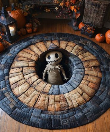 Scarecrow Hollow Quilted Round Mat