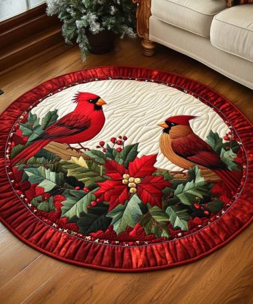 Scarlet Gaze Quilted Round Mat