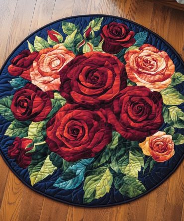 Scarlet Grace Quilted Round Mat