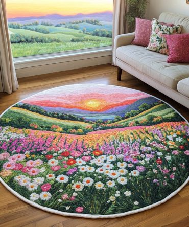 Scenic Vista Quilted Round Mat