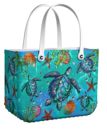 Vibrant Sea Turtle Beach Tote Bag – Ocean-Inspired Shopper For Eco-Friendly Adventures!