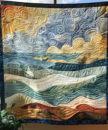 Seascape Serenity Quilted Blanket