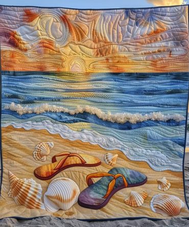 Seaside Serenity Quilted Blanket