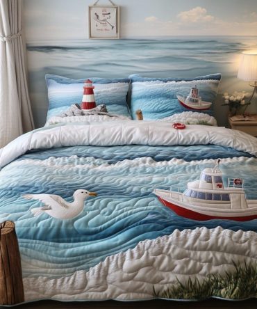 Seaside Dreams 3-Piece Quilted Bedding Set