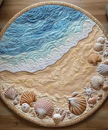 Seaside Escape Quilted Round Mat
